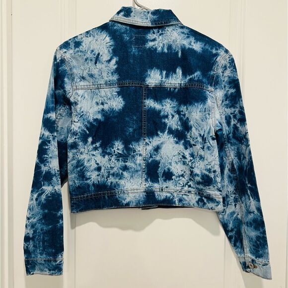 Anthropologie BB Dakota Kane Acid Wash Denim Jacket Women's Size Small NWT - Picture 7 of 13